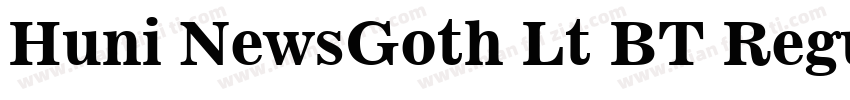 Huni NewsGoth Lt BT Regular字体转换